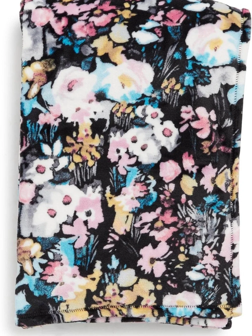Vera Bradley Artist’s Garden Multi Floral Plush Throw Blanket 80” x 50”